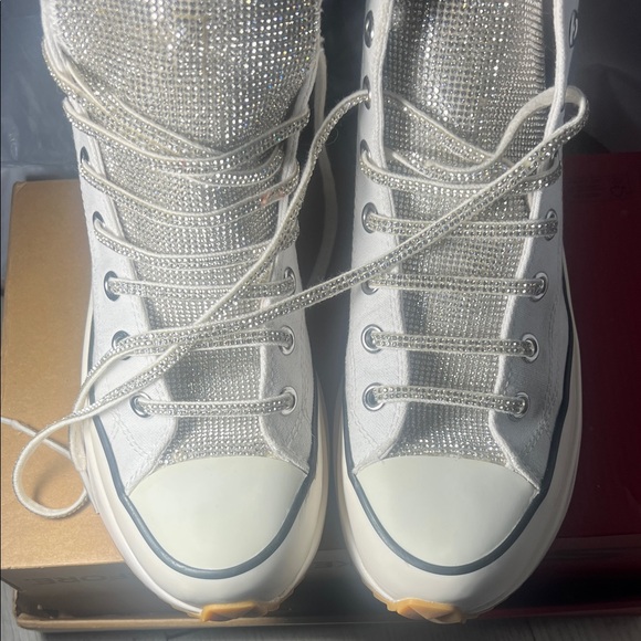 Steve Madden Shaft Rhinestones embellished  High-Top Platform Sneakers. Size 10M - Picture 11 of 11